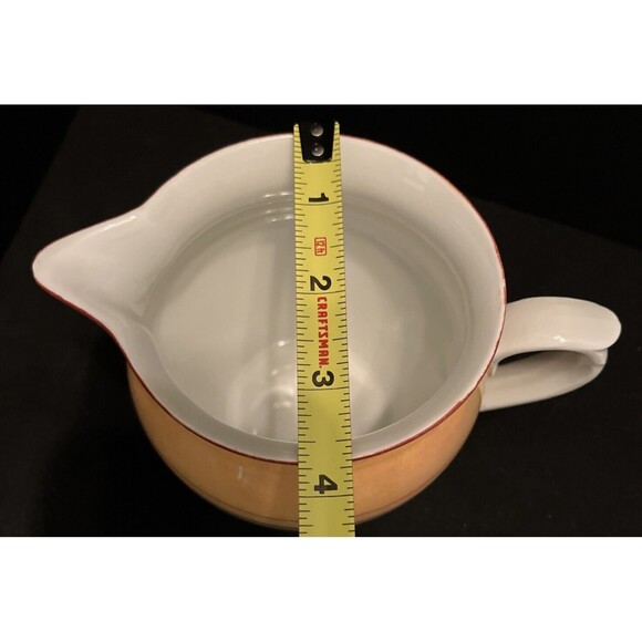 Vintage 1930s Union K Czech Lusterware Striped Art Deco Pitcher 1/2 Liter - Picture 13 of 13